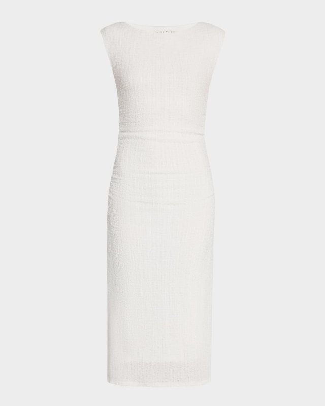 Yaruba 2 Ruched Bateau-Neck Midi Dress